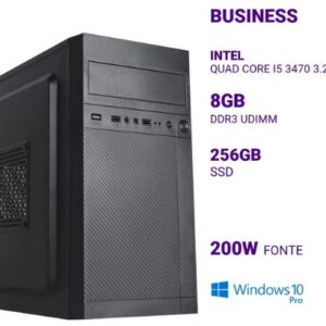 Computador Quad Core I5 3470 3.20GHZ Mem 8GB DDR3 SSD 256GB Fonte 200W Windows 10 Pro